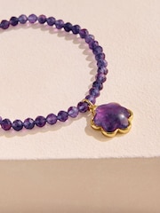 Cath Kidston Gold Tone Semi Precious Flower Bracelet - Image 2 of 4