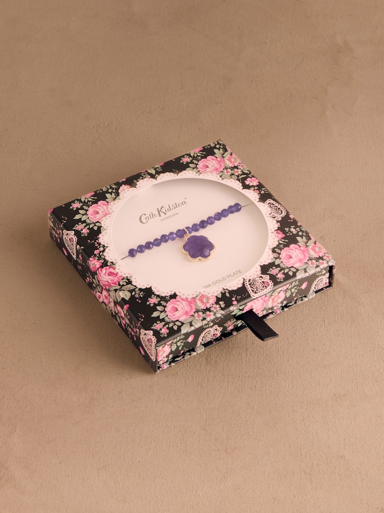 Cath Kidston Gold Tone Semi Precious Flower Bracelet - Image 4 of 4