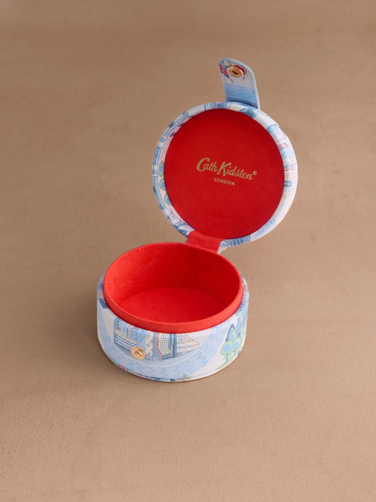 Cath Kidston Blue Round Jewellery Box - Image 2 of 4