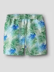 Name It Green Palm Print Swim Shorts - Image 2 of 2