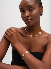 Jon Richard Silver Mother of Pearl Polished Clover Bracelet - Image 2 of 2