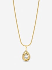 Jon Richard Gold Tone Diamond Cut Peardrop Pendant - Image 3 of 3