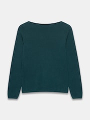 Mint Velvet Green Button Detail Knit Top - Image 8 of 8