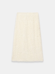 Mint Velvet Natural Crochet Midi Skirt - Image 7 of 8