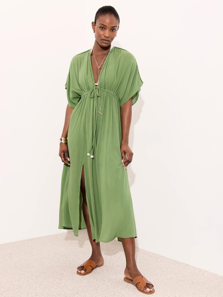 Mint Velvet Cotton Kaftan Maxi Dress - Image 1 of 8 Mint Velvet Cotton Kaftan Maxi Dress - Image 1 of 8