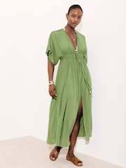 Mint Velvet Cotton Kaftan Maxi Dress - Image 3 of 8