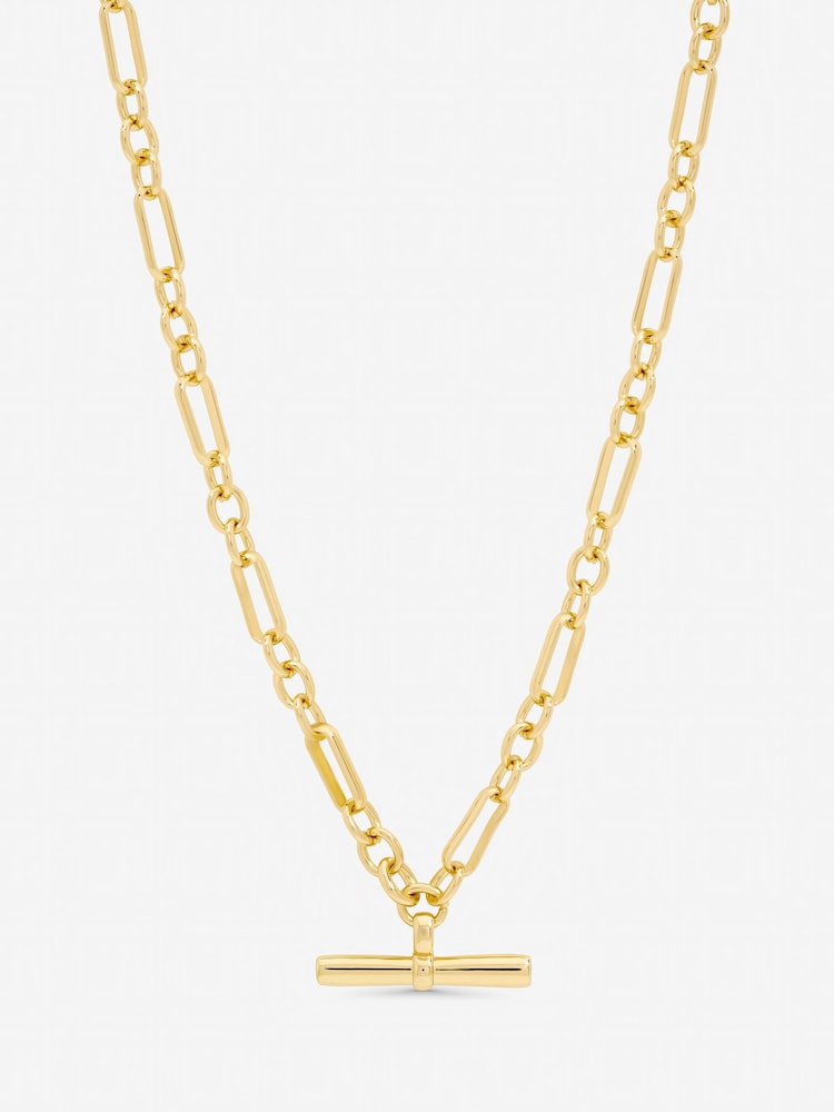 Jon Richard Gold Luxe T-Bar Necklace - Image 1 of 3