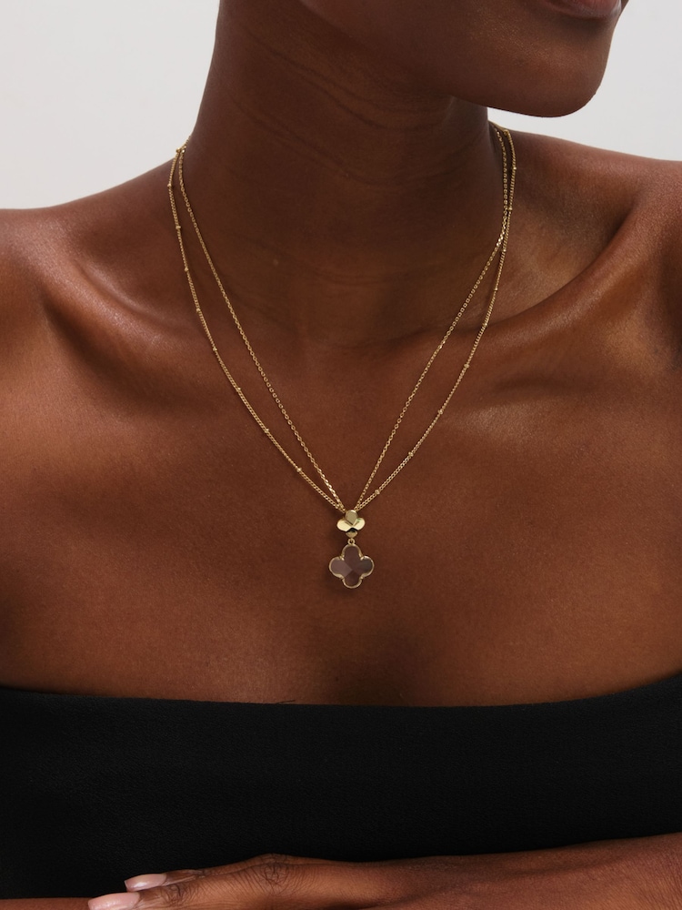 Jon Richard Tone Crystal Clover Pendant - Image 2 de 3