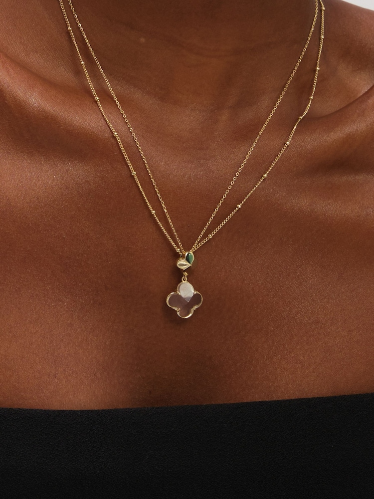 Jon Richard Tone Crystal Clover Pendant - Image 3 de 3