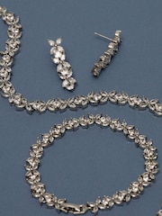 Jon Richard Silver Tone Cubic Zirconia Floral Earrings - Image 2 of 2