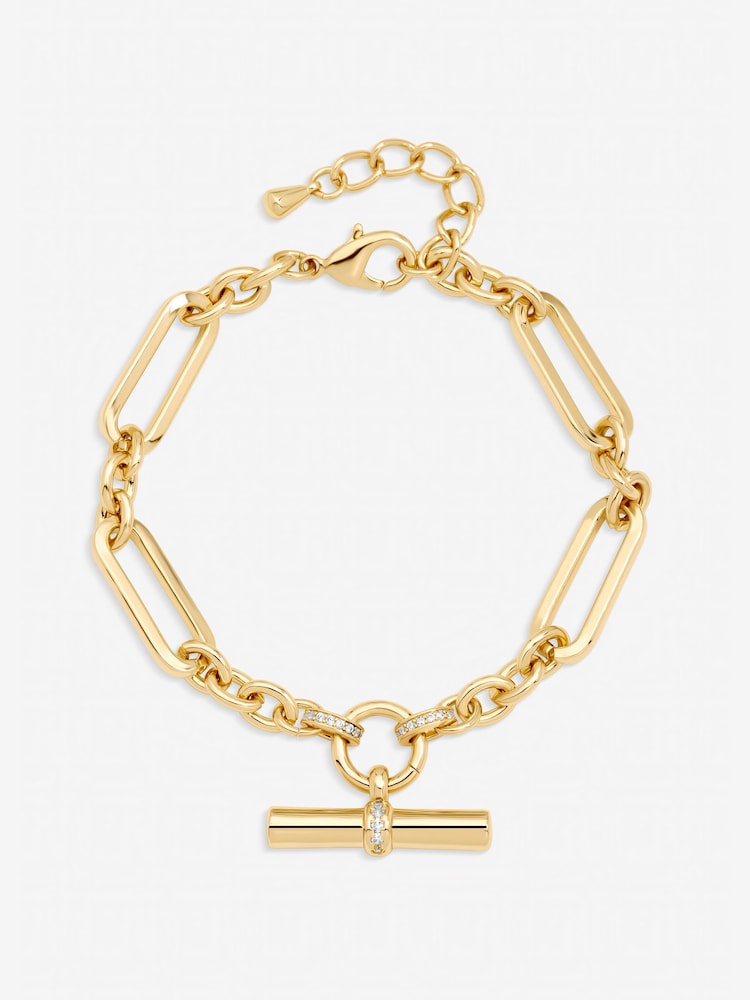 Jon Richard Gold Tone Luxe T-Bar Bracelet - Image 3 of 3