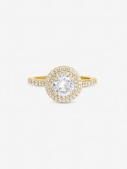 Jon Richard Gold Tone Cubic Zirconia Halo Ring - Image 1 of 1