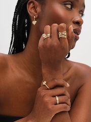 Jon Richard Tone Cubic Zirconia Halo Ring - Imagen 3 de 3