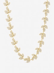 Jon Richard Gold Tone Cubic Zirconia Leaf Necklace - Image 2 of 3