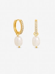 Jon Richard Tone Real Freshwater Pearl Huggie Earrings - Slika 1 od 1