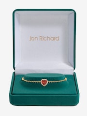 Jon Richard Gold Tone Red Heart Bracelet - Image 3 of 3