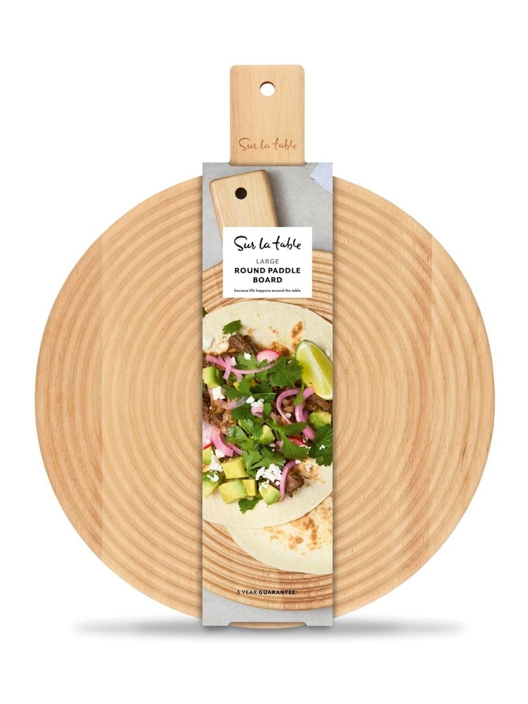 Sur La Table Natural Wood Round Large Paddle Board - Image 5 of 5