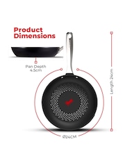 Tower Black Smart Start Ultra Forged 24cm Frying Pan - Image 2 of 2