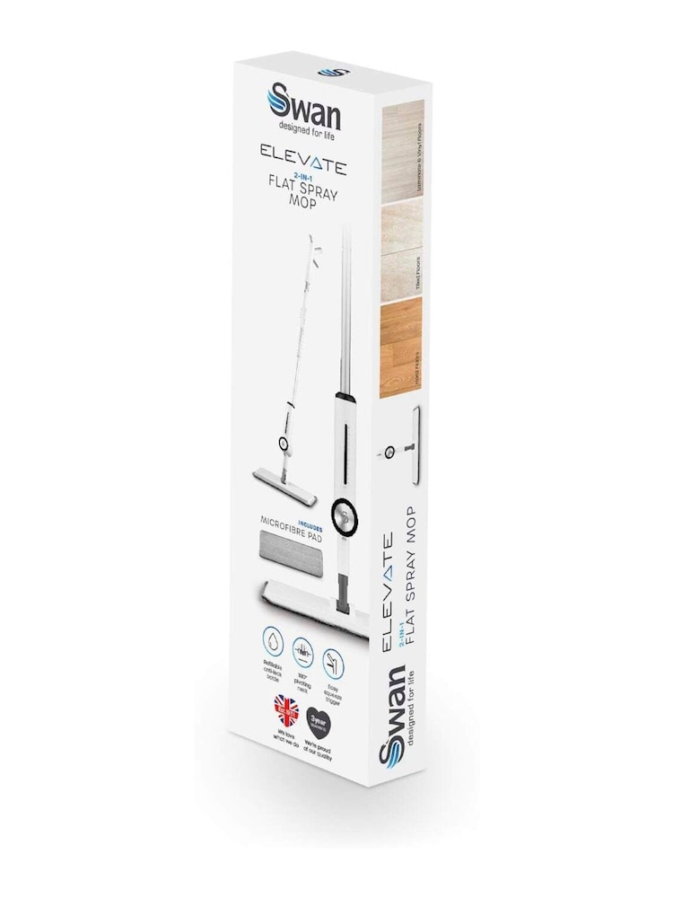 Swan White Elevate 2-in-1 Flat Spray Mop - Image 5 of 5