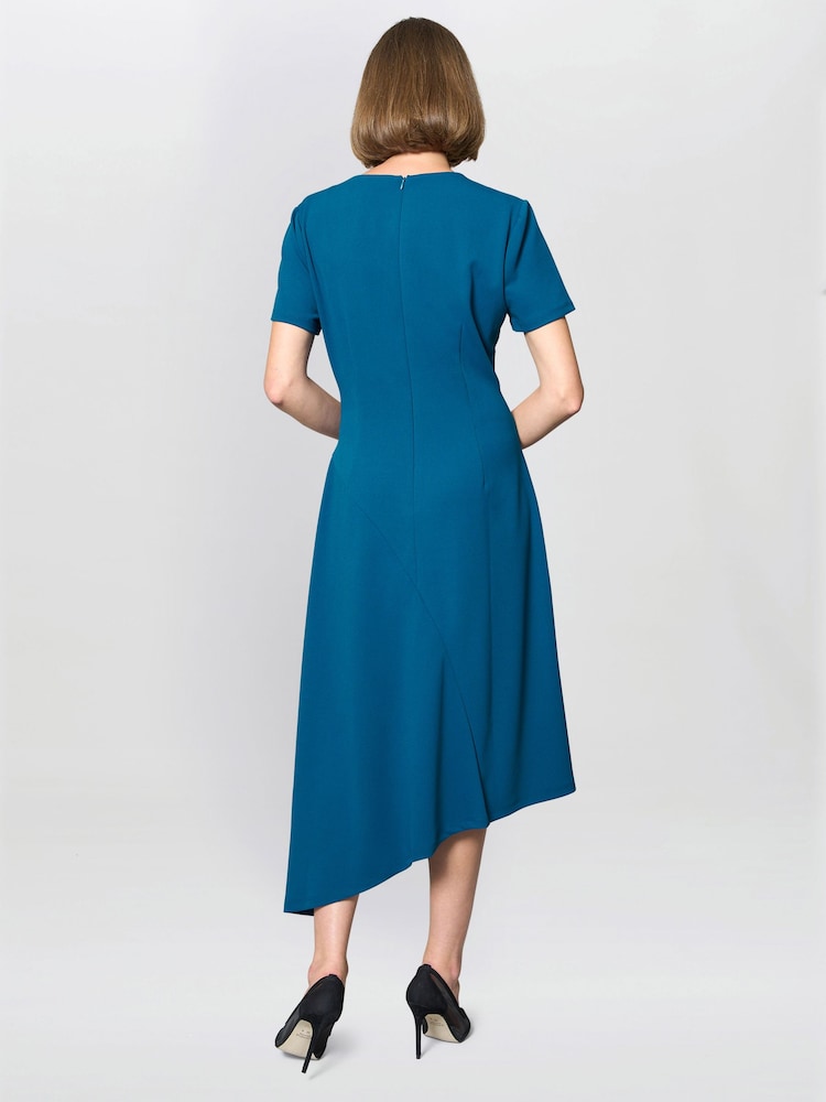 Gina Bacconi Blue Elma Fit And Flare Midi Dress - Image 2 of 5 Gina Bacconi Blue Elma Fit And Flare Midi Dress - Image 2 of 5