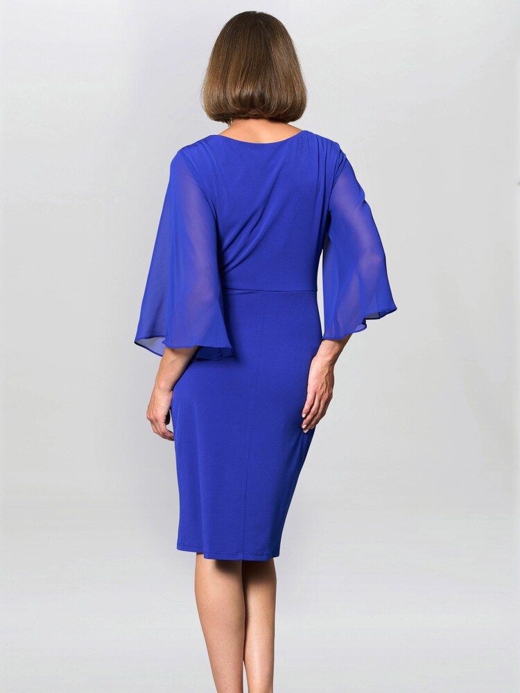 Gina Bacconi Blue Jo Draped Jersey Dress - Image 2 of 5