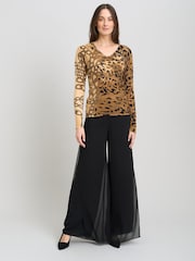 Gina Bacconi Animal Korra Leopard Print Jumper With Diamante - Image 6 of 6