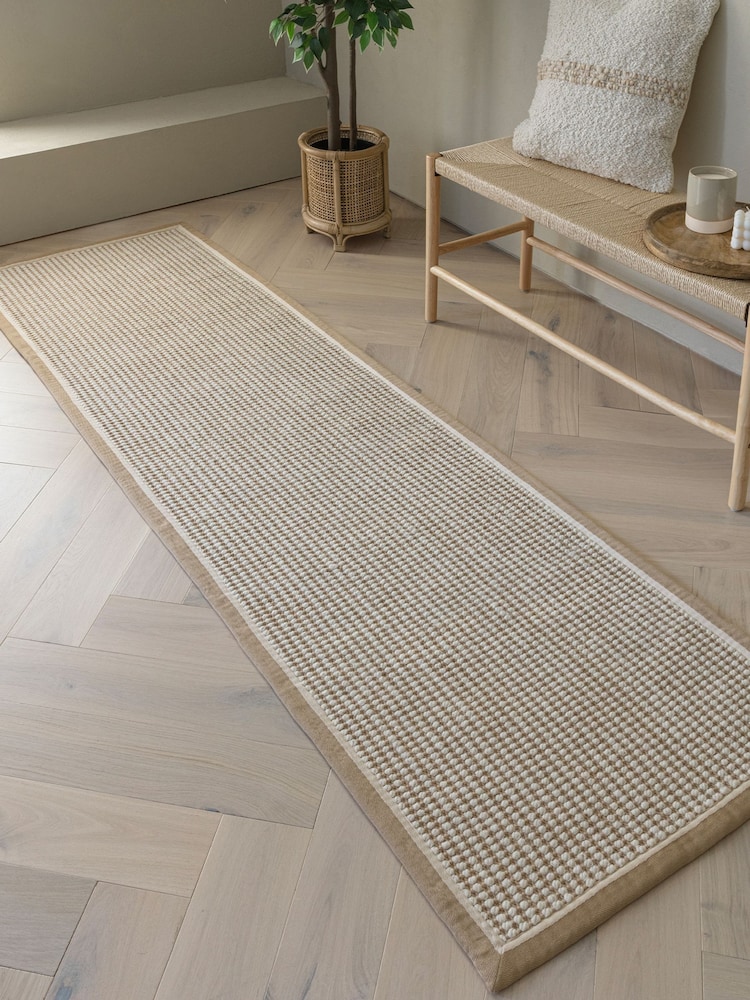 Asiatic Rugs Linen Cream Korra Loop Runner - Image 1 of 6