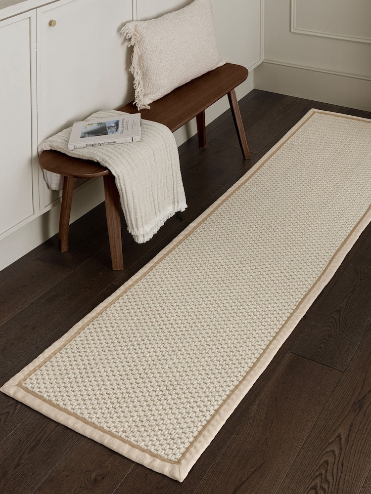 Asiatic Rugs Cream Linen Korra Double Loop Runner - Image 1 of 6 Asiatic Rugs Cream Linen Korra Double Loop Runner - Image 1 of 6