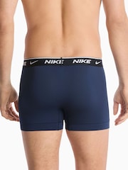 أسود/أزرق/كحلي - حزمة من 3 سراويل داخلية قطن قابلة للتمدد تشكيلة Essential من Nike - صورة 3 من 5