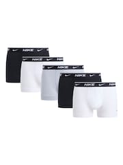 Nike White Essential Cotton Stretch Trunks 5 Pack - Image 1 of 1