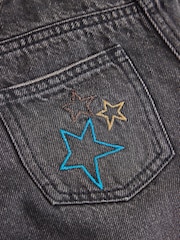Charcoal Grey Star Diamante - Džíny Rovný střih (3-16let) - Obrázek 9 z 9
