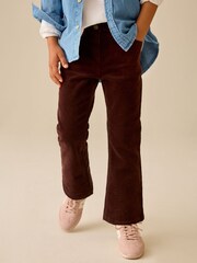 Chocolate Brown Cord Low Rise - フレアパンツ（3～16 歳） - 画像 1 / 5