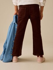 Chocolate Brown Cord Low Rise - フレアパンツ（3～16 歳） - 画像 3 / 5