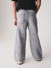 Grey/ Silver Sequin Side Tape Wide Jeans (3-16yrs) - Image 2 of 8
