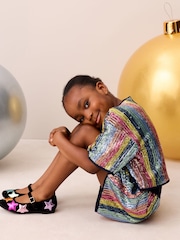 Little Bird by Jools Oliver Rainbow Stripe Sequin T-Shirt & Shorts Set - Image 1 of 12