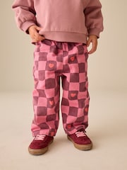 Pink/Burgundy Red Check - Jean imprimé (3mois -7an) - Image 1 de 8