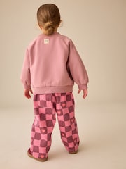 Pink/Burgundy Red Check - Jean imprimé (3mois -7an) - Image 3 de 8