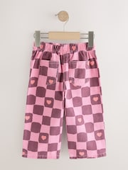 Pink/Burgundy Red Check - Jean imprimé (3mois -7an) - Image 6 de 8