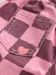 Pink/Burgundy Red Check - Jean imprimé (3mois -7an) - Image 8 de 8