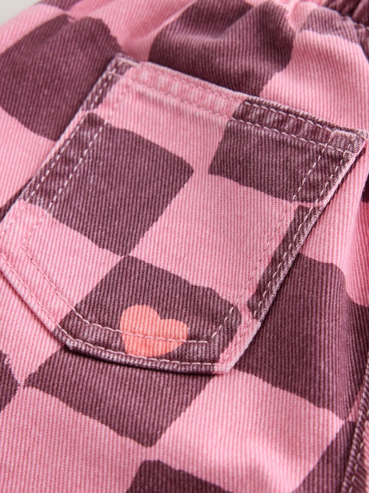 Pink/Burgundy Red Check - Jean imprimé (3mois -7an) - Image 8 de 8