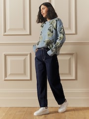 Laura Ashley Indigo Blue Barrel Leg Jeans - Image 1 of 4