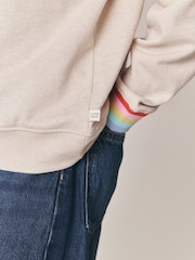 Little Bird by Jools Oliver Floral Peace Oversized Crew Neck Sweatshirt - Image 3 of 4