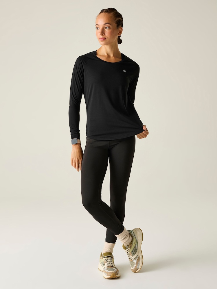 Regatta Black Nimble Long Sleeve T-Shirt - Image 2 of 7 Regatta Black Nimble Long Sleeve T-Shirt - Image 2 of 7