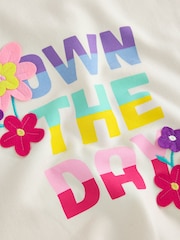 Rainbow Slogan - Little Bird Oversized Sweatshirt - 10şəkildən 10 şəkil