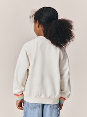 Rainbow Slogan - Little Bird Oversized Sweatshirt - 10şəkildən 3 şəkil