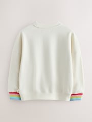Rainbow Slogan - Little Bird Oversized Sweatshirt - 10şəkildən 6 şəkil
