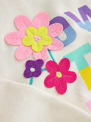 Rainbow Slogan - Little Bird Oversized Sweatshirt - 10şəkildən 7 şəkil