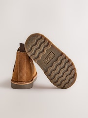 Tan Brown Standard Fit (F) Warm Lined Leather Chelsea Boots - Image 4 of 6