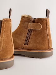 Tan Brown Standard Fit (F) Warm Lined Leather Chelsea Boots - Image 5 of 6