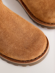 Tan Brown Standard Fit (F) Warm Lined Leather Chelsea Boots - Image 6 of 6